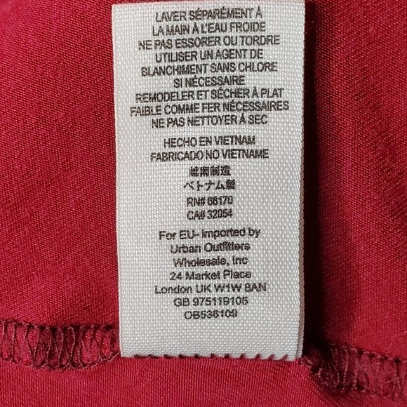 Free People We The Free Jacqueline Key Hole Tunic Red Size S - Picture 9 of 12